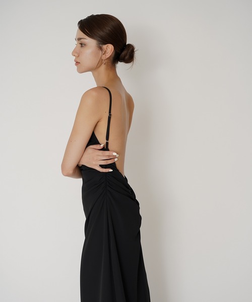 KINO THE KEI ワンピース バックオープンギャザーキャミワンピース