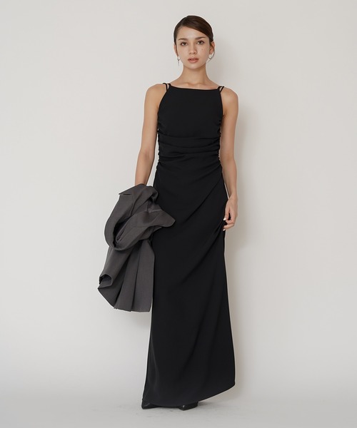 KINO THE KEI ワンピース バックオープンギャザーキャミワンピース