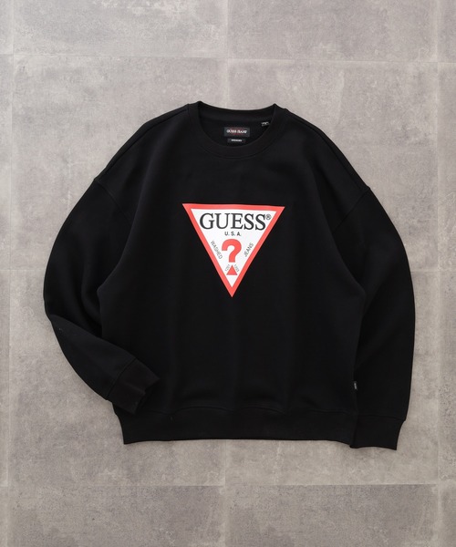 トレーナー スウェット GUESS JEANS GJ CN OS ICONIC TRIANGLE SWEAT 