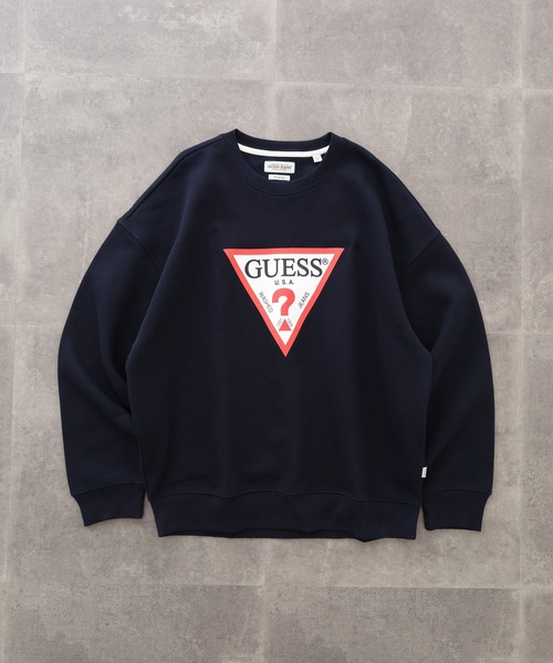 トレーナー スウェット GUESS JEANS GJ CN OS ICONIC TRIANGLE SWEAT