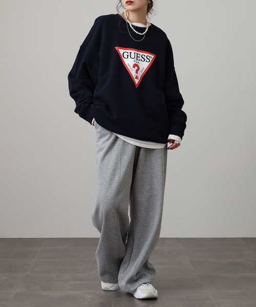 トレーナー スウェット GUESS JEANS GJ CN OS ICONIC TRIANGLE SWEAT