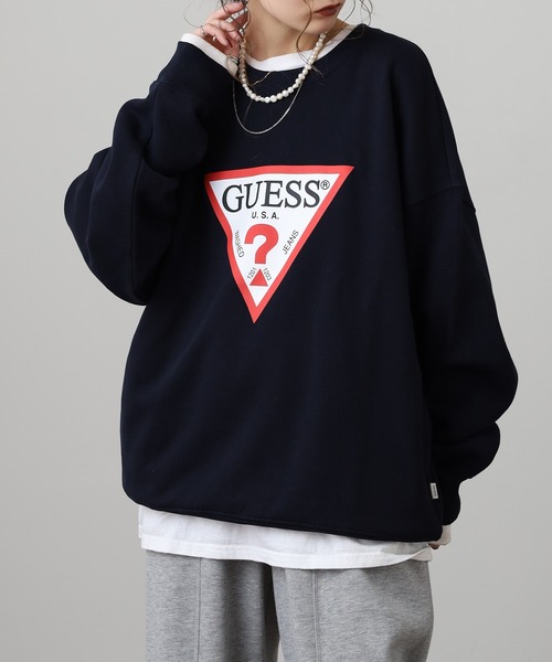 トレーナー スウェット GUESS JEANS GJ CN OS ICONIC TRIANGLE SWEAT