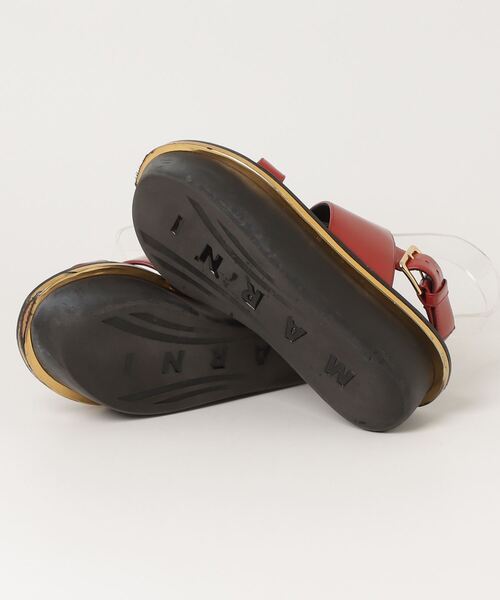 MARNI（マルニ） フラットサンダル 37 レッド レディース : ZOZOTOWN