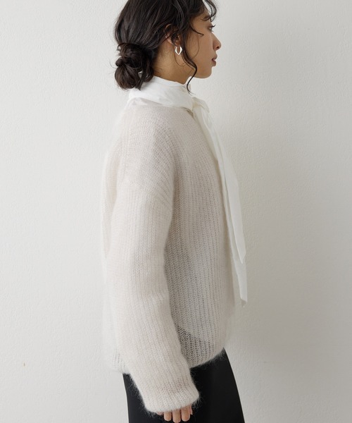 定価25300円*ウィムガゼット*モヘア美品ニット Whim Gazette（ウィム ガゼット） ニット セーター ラメモヘヤニット