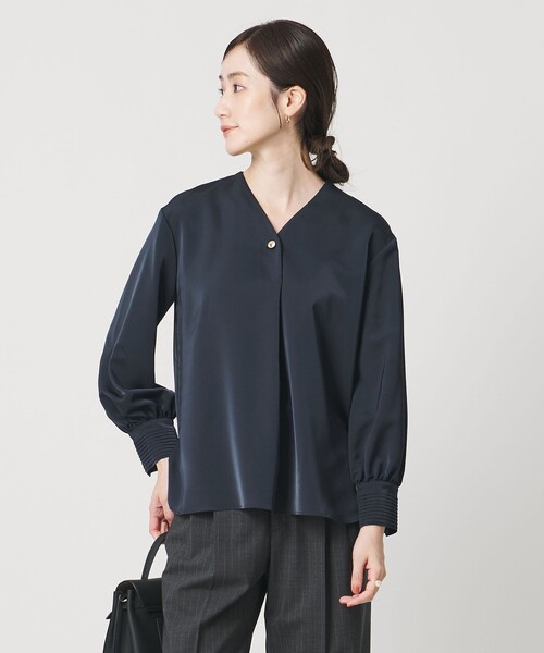 UNITED ARROWS（ユナイテッドアローズ） ブラウス シャツ サテン V