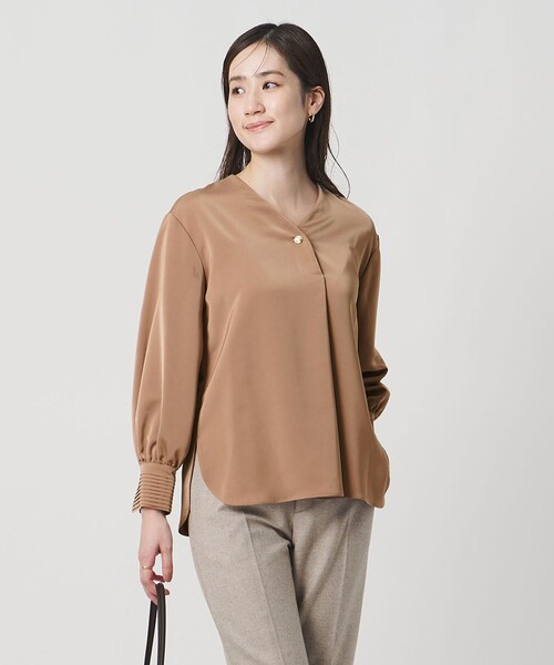 UNITED ARROWS（ユナイテッドアローズ） ブラウス シャツ サテン V