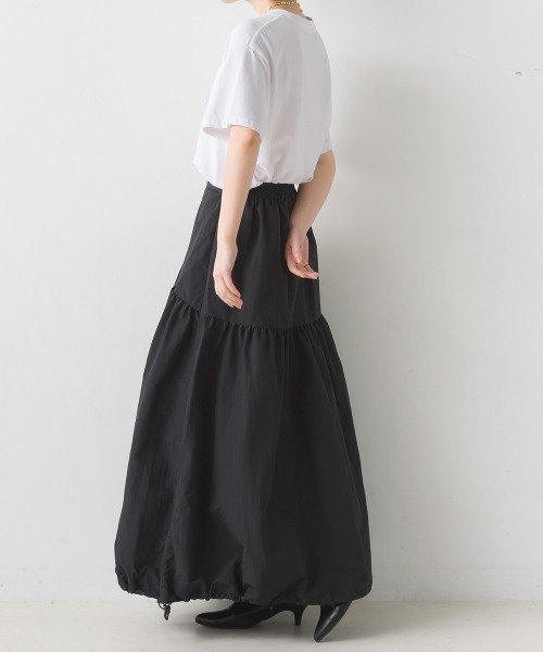 「OMNES」 ロングスカート FREE ライトカーキ レディース_画像8