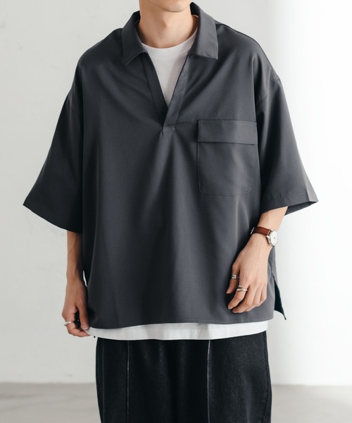 「epnok」 半袖シャツ MEDIUM オフホワイト メンズ_画像8