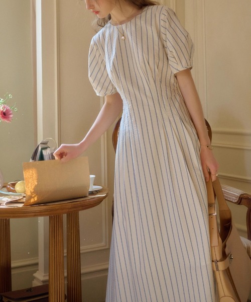 「FAVORITO」 半袖ワンピース F オフホワイト レディース_画像5