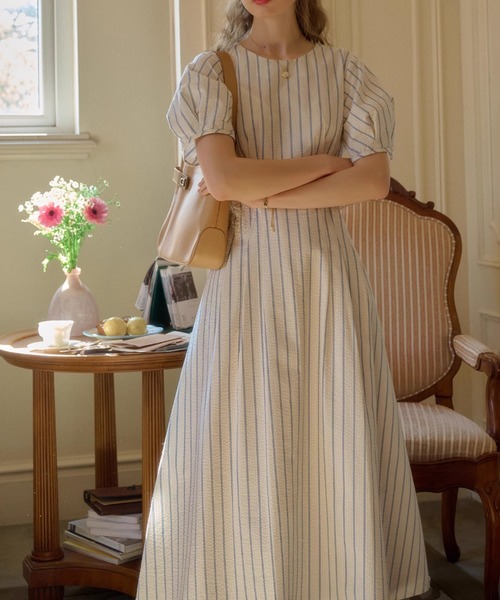 「FAVORITO」 半袖ワンピース F オフホワイト レディース_画像7