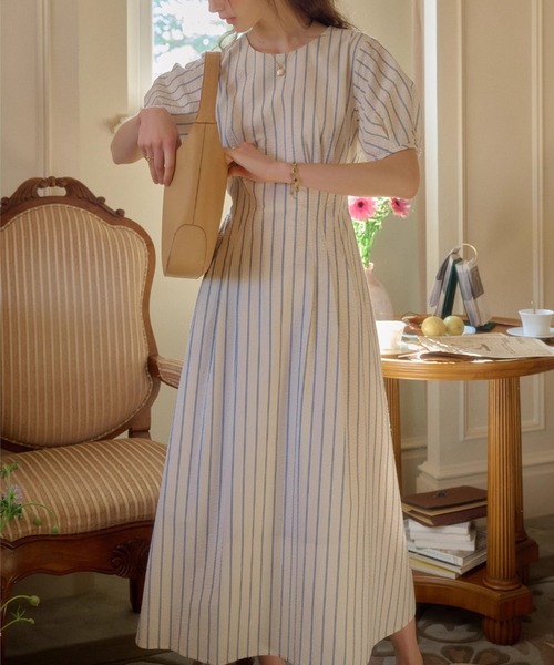 「FAVORITO」 半袖ワンピース F オフホワイト レディース_画像9