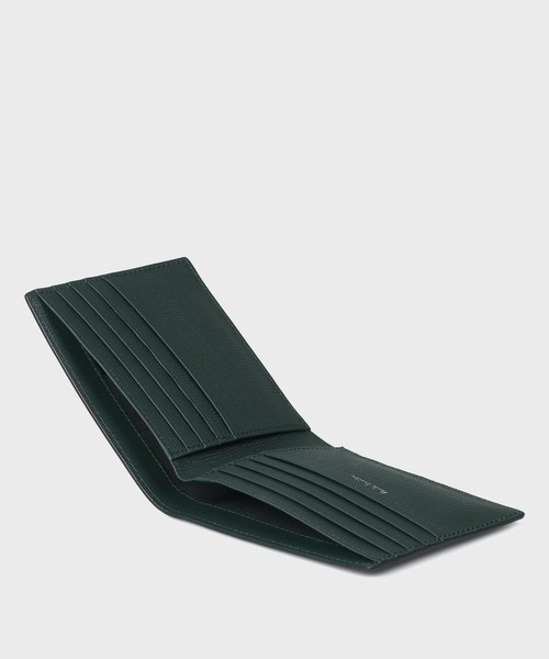 セール13000円→11600円PaulSmithダークグリーンお札入れ財布 本革 二
