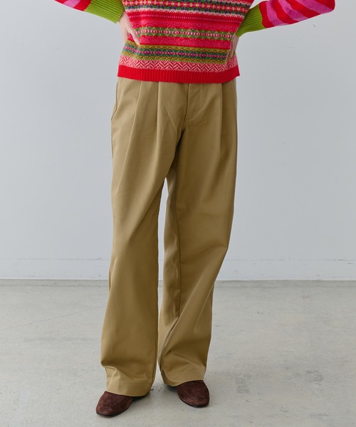 シンゾーン SHINZONE ハイウエストチノ 32 ベージュ　新品 Shinzone（シンゾーン）】 WASHED HIGH WAIST CHINO 定番チノパンツ