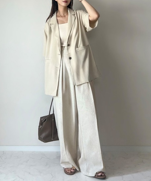 「LAUIR」 スラックス SMALL アイボリー レディース_画像6