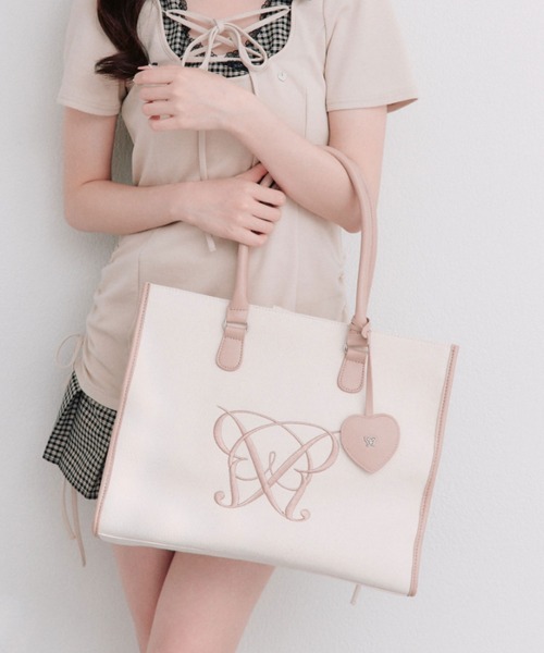 Aimerianejoie トートバッグ 「A4・うちわが入る」Aimerianejoieハート