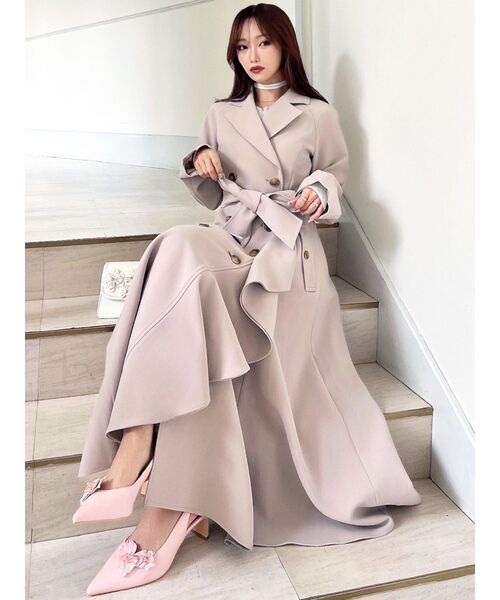 RESEXXY（リゼクシー） トレンチコート コート カスケードフレアロング