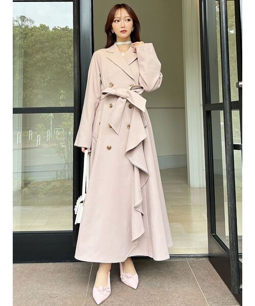 RESEXXY（リゼクシー） トレンチコート コート カスケードフレアロング