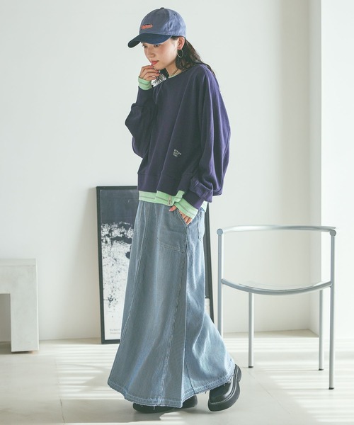 niko and…（ニコアンド） デニムスカート 「NKJ 2026SS」 スリット