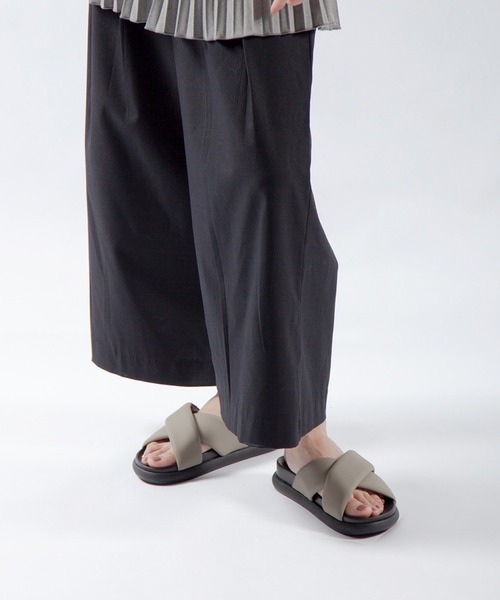 ALL BLACK（オールブラック） 厚底 サンダル 「厚底/3.5cm」クロス