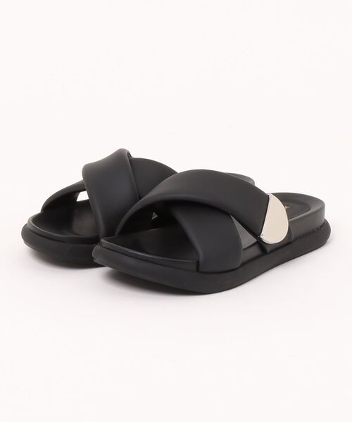 ALL BLACK（オールブラック） 厚底 サンダル 「厚底/3.5cm」クロス