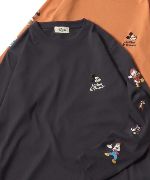 日本未発売海外ディズニー限定レディース総柄長袖トップス Disney（ディズニー） tシャツ ユニセックス 長袖 トップス レディース