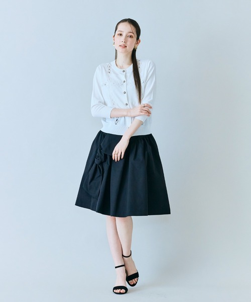スカート 「人気追加」タックリボンスカートの画像