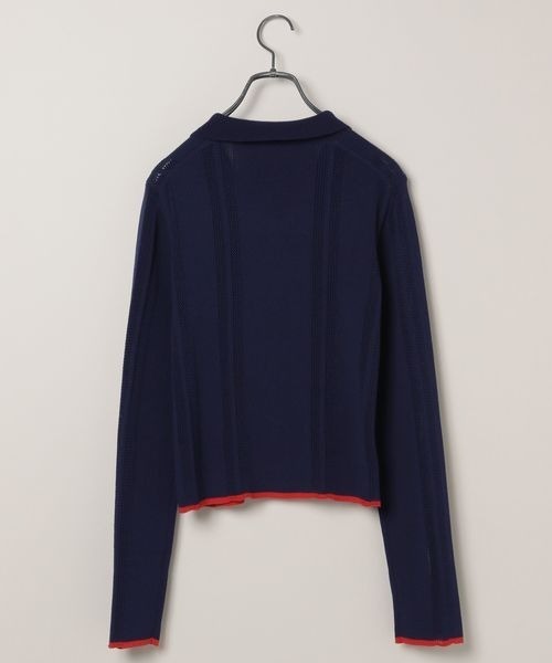 「JEANASIS」 長袖ニット FREE ネイビー レディース_画像2