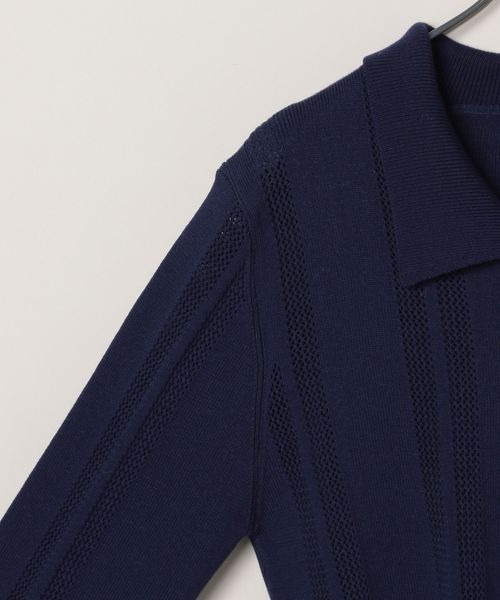 「JEANASIS」 長袖ニット FREE ネイビー レディース_画像4