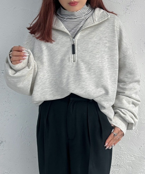 「apres jour mignon」 スウェットカットソー X-LARGE オートミール レディース_画像2