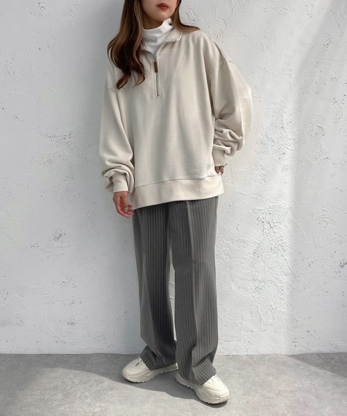 「apres jour mignon」 スウェットカットソー X-LARGE オートミール レディース_画像4
