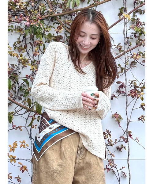 Ungrid（アングリッド） ニット セーター 透かし編みルーズニット