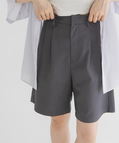 KBF（ケービーエフ） パンツ ダブルタックショートパンツ レディース