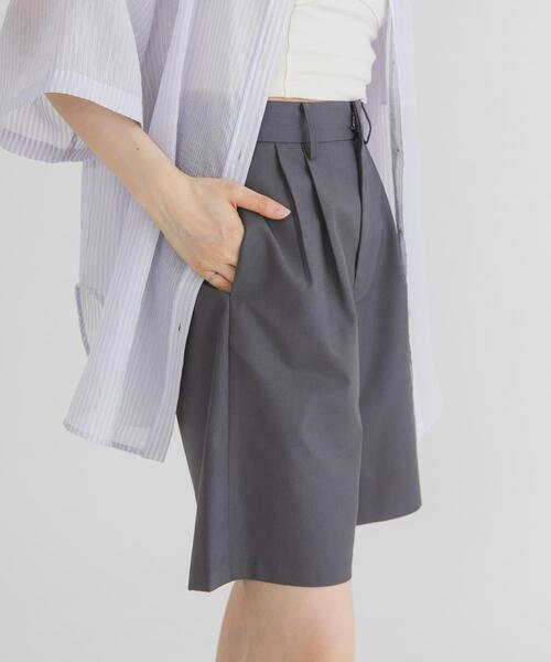 KBF（ケービーエフ） パンツ ダブルタックショートパンツ レディース