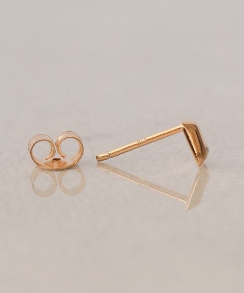 ピアス K18vermeil チョコレート ダイヤモンド ピアス レディース メンズの画像