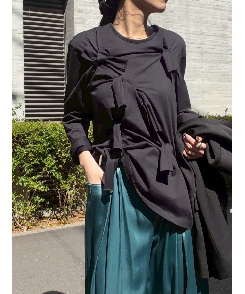 LE CIEL BLUE ルシェルブルーのカットソー ル シェル ブルー - LE CIEL BLEU | Color-Contrast Roundneck