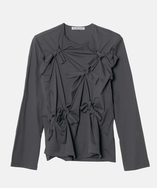 LE CIEL BLEU（ルシェルブルー） tシャツ ボウディテールLS Tシャツ
