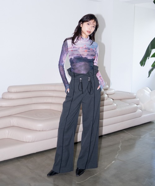 「JUEMI」 スラックス MEDIUM ライトグレー レディース_画像8