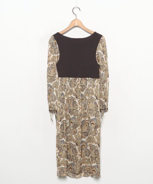 「EPOCA」 7分袖ワンピース 40 ベージュ レディースの画像