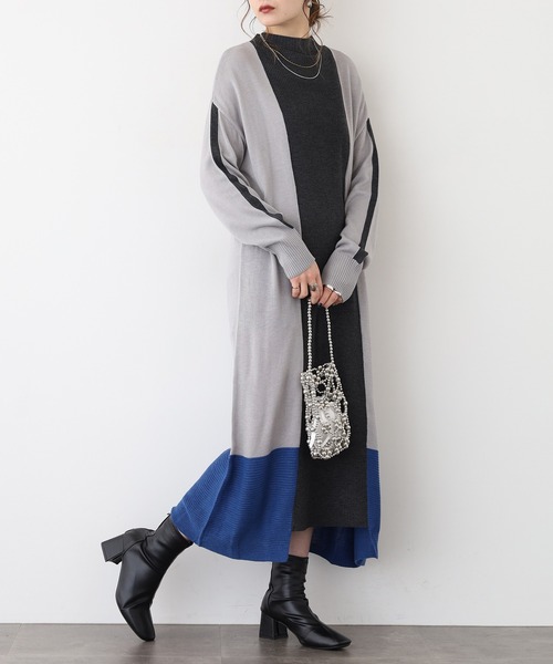 「Anna Nicola」 ニットワンピース 38 ブラック レディース_画像9
