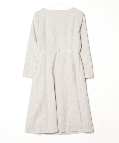 「NATURAL BEAUTY BASIC」 長袖ワンピース LARGE グレー レディースの画像