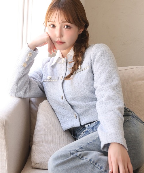 【新品未使用】　23区　ジップアップジャケット バルーンスリーブ　38サイズ Levi's/リーバイス】 BALLOON SLEEVE TRCKER バルーンスリーブ