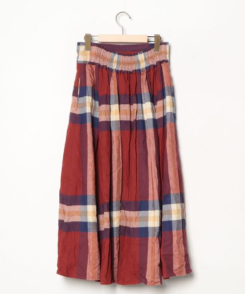 「BEAMS BOY」 フレアスカート ONE SIZE レッド レディースの画像