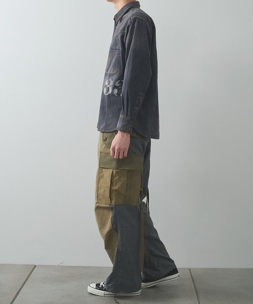 KHOKI（コッキ） シャツ 「KHOKI/コッキ」Hand-Embroidered Denim