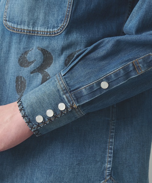KHOKI（コッキ） シャツ 「KHOKI/コッキ」Hand-Embroidered Denim
