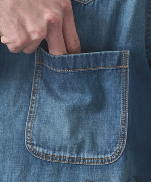 KHOKI（コッキ） シャツ 「KHOKI/コッキ」Hand-Embroidered Denim