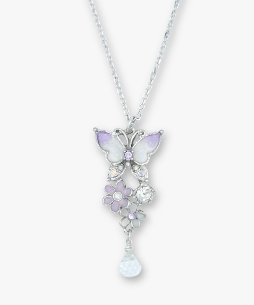 ANNA SUIネックレス　蝶と花 ANNA SUI（アナスイ） ネックレス 蝶 小花モチーフ ネックレス