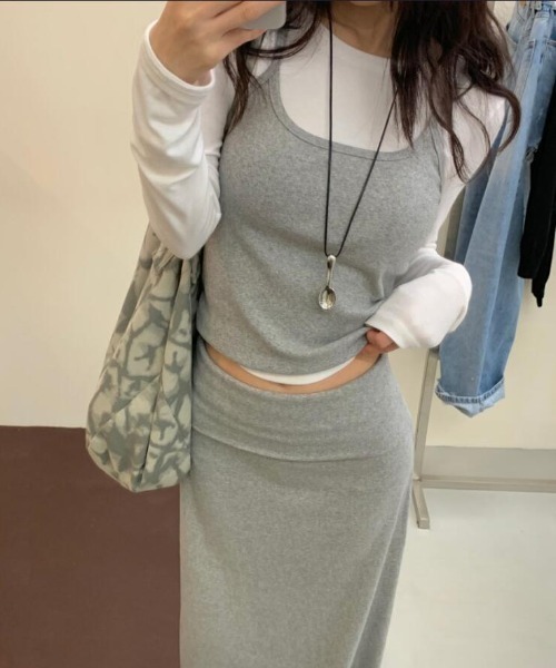 セットアップ キャミソール ロングスカート レディース : ZOZOTOWN