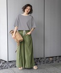 tシャツ 半袖 サラットドロストワイドTシャツ...の詳細画像2