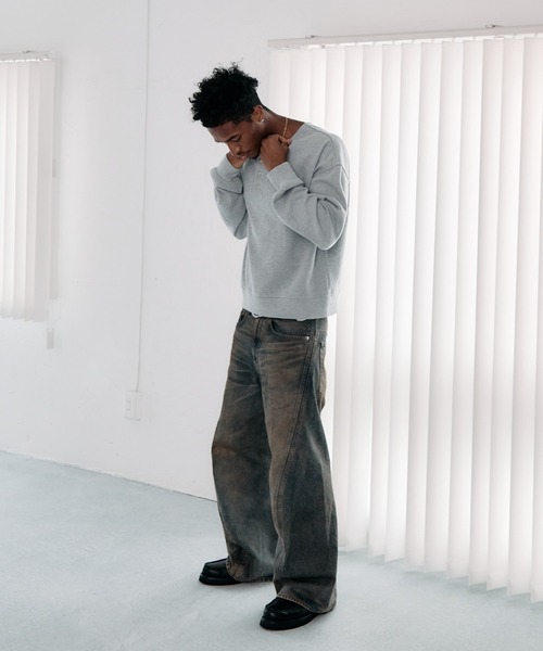 NVRFRGT（ネヴァーフォーゲット） ジーンズ 3D TWISTED WIDE LEG JEANS