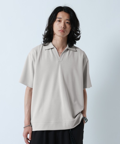 RAGEBLUE（レイジブルー） ポロシャツ 「LUXURY+EASY」DRAPE FABLIC